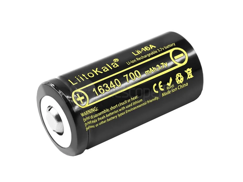 Аккумулятор Liitokala Lii-16A CR123A 16340 3.7V 700mAh