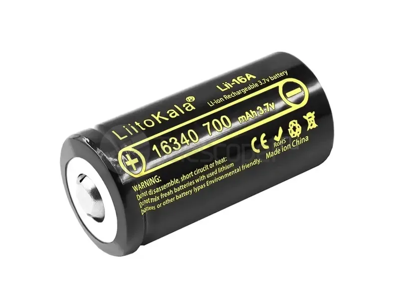Аккумулятор Liitokala Lii-16A CR123A 16340 3.7V 700mAh