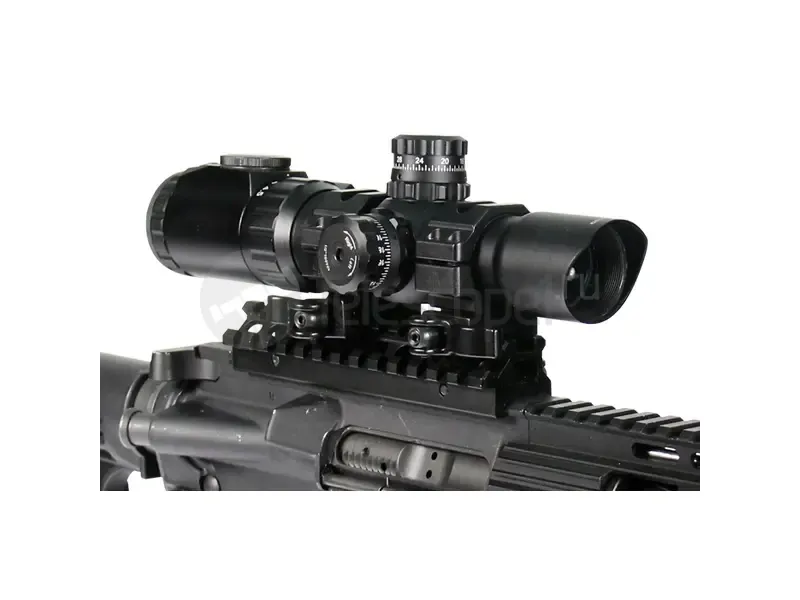 Leapers 30mm 1-4.5x28 Circle Dot CQB, Glass IE Reticle с кольцами SCP3-145IECDQ