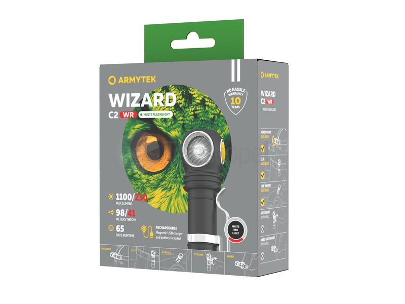 Armytek Wizard C2 WR Magnet USB (белый и красный) Armytek Wizard C2 WR Magnet USB (белый и красный)