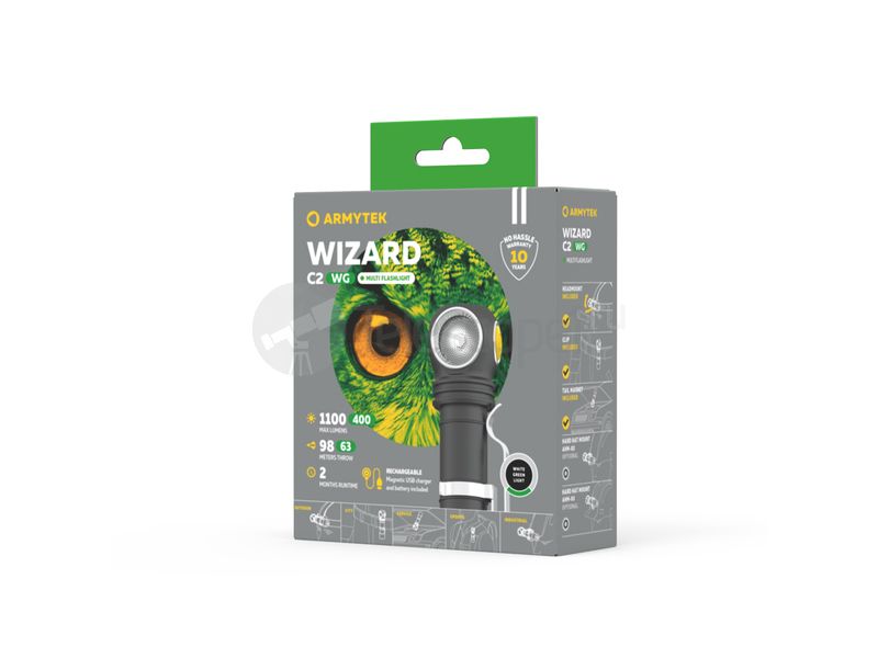 Armytek Wizard C2 WG Magnet USB (белый и зелёный) Armytek Wizard C2 WG Magnet USB (белый и зелёный)