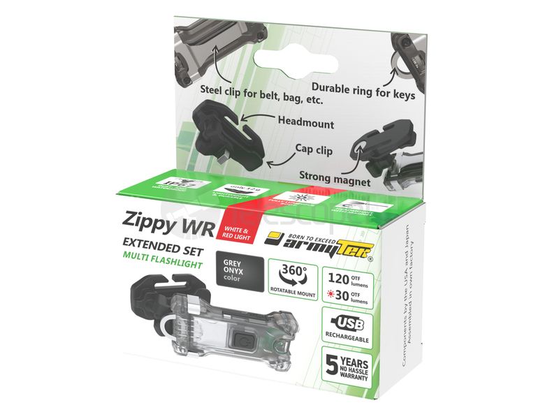 Armytek Zippy Extended Set WR Grey (белый и красный)