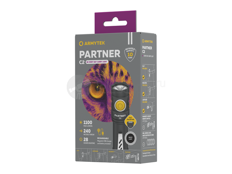 Armytek Partner C2 Magnet USB (белый) Armytek Partner C2 Magnet USB (белый)