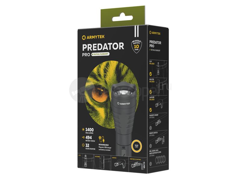 Armytek Predator Pro Magnet USB (тёплый) Armytek Predator Pro Magnet USB (тёплый)