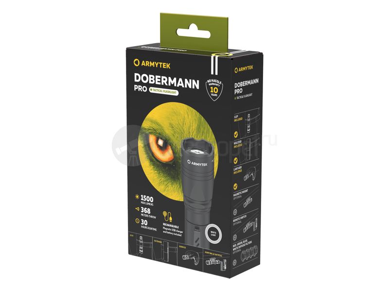 Armytek Dobermann Pro Magnet USB (белый) Armytek Dobermann Pro Magnet USB (белый)