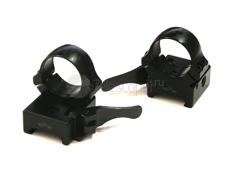 Быстросъемные раздельные кольца Apel на weaver, 25.4 мм, низкие (365-60800)