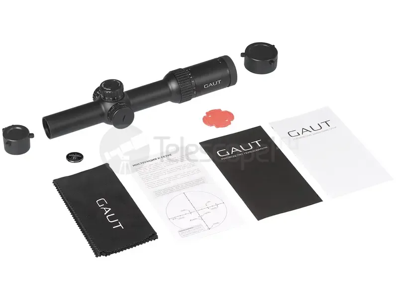 Оптический прицел Gaut Obsidian 1-8x24, сетка 62 (Half MD)