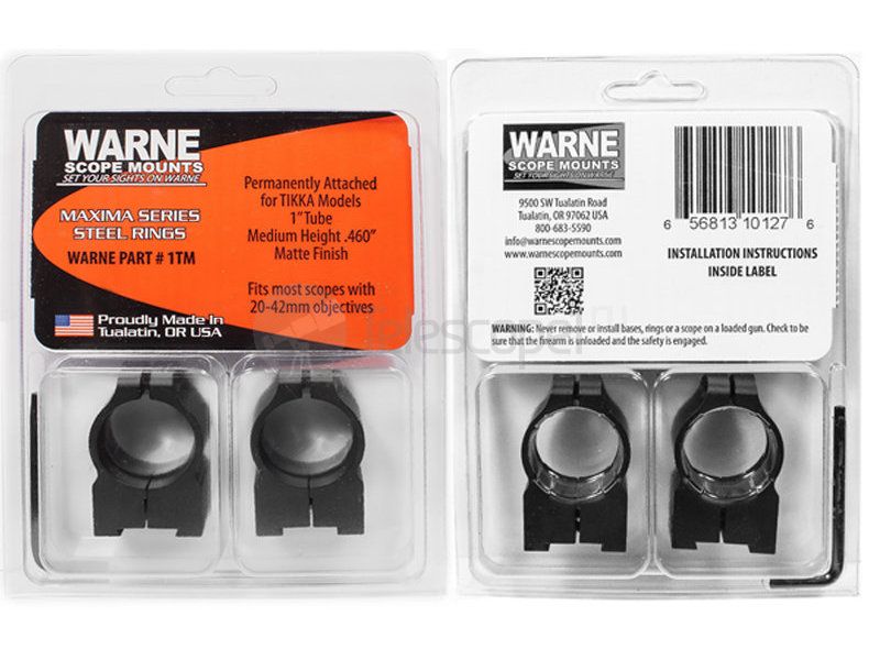 Кольца Warne для Tikka, 25.4 мм, Medium (1TM)