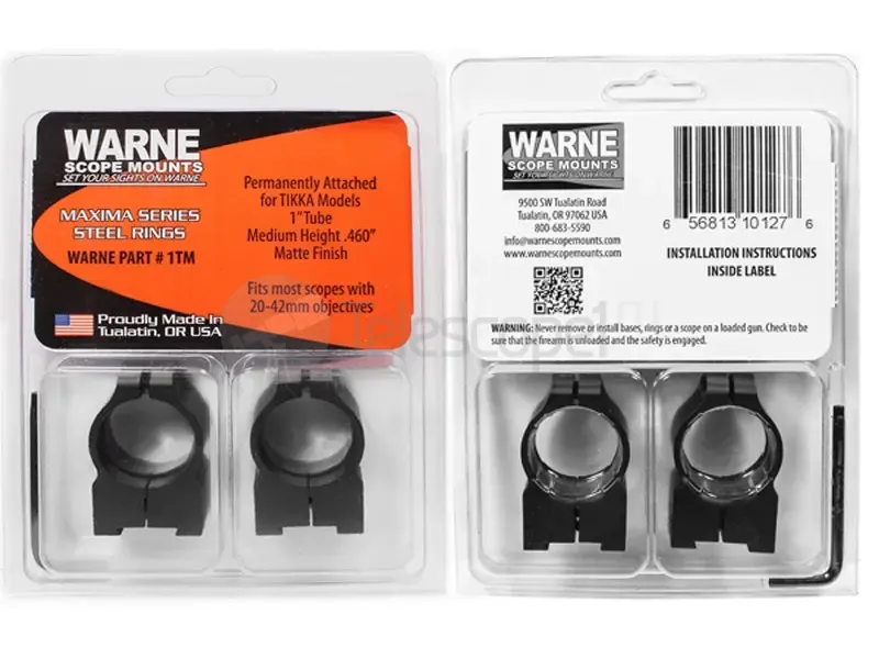 Кольца Warne для Tikka, 25.4 мм, Medium (1TM)