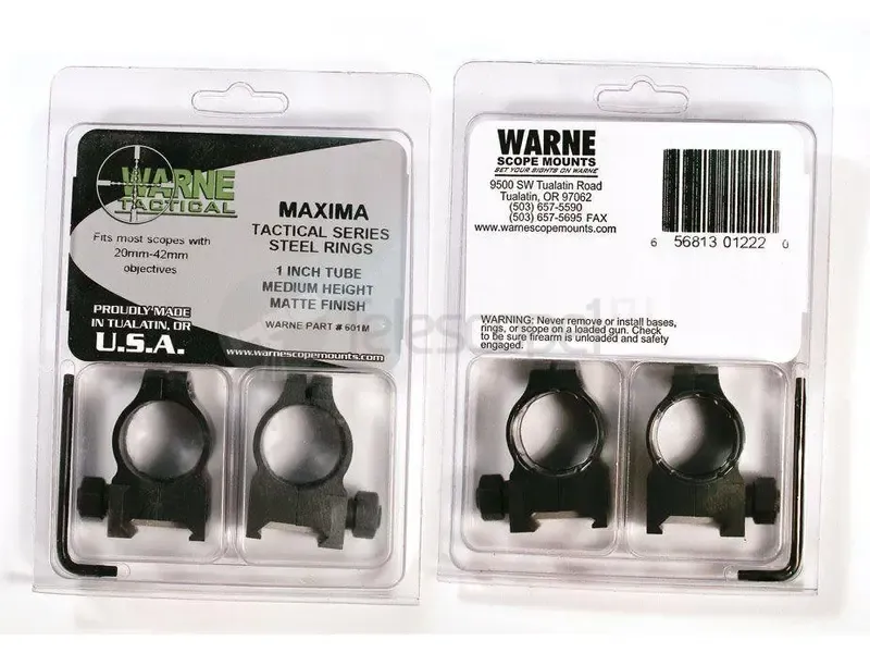 Кольца Warne Tactical на weaver, 25.4 мм, Medium (601M)