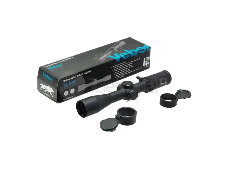 Оптический прицел Veber Wolf 3-9x42 IR Mil-Dot