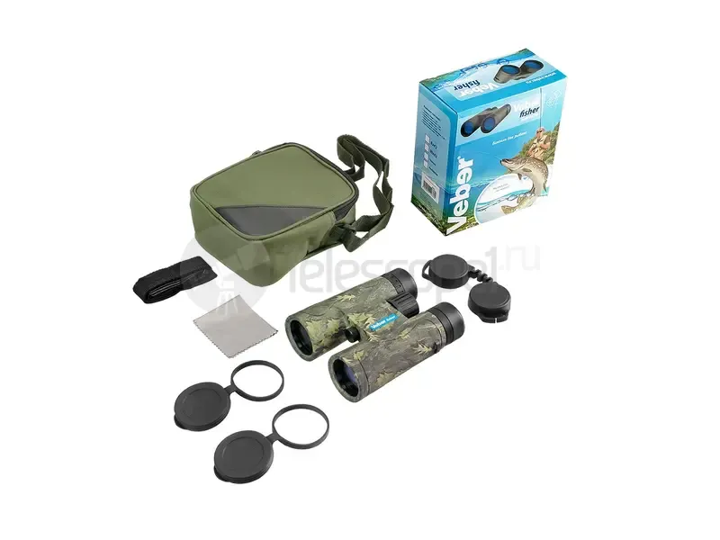 Бинокль Veber Fisher 8x42 камуфлированный
