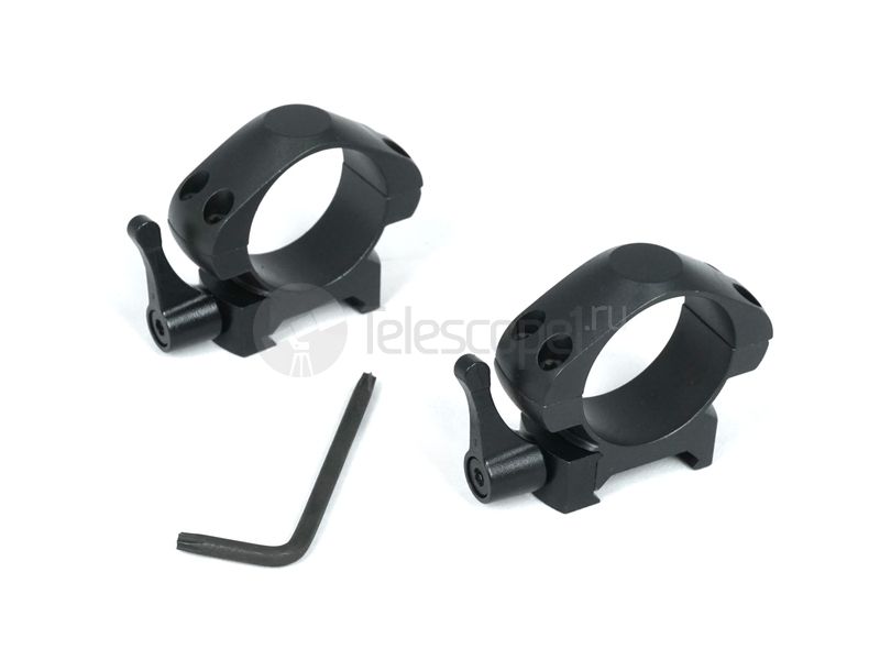 Кольца быстросъемные Arkon на weaver 30 мм, низкие, стальные