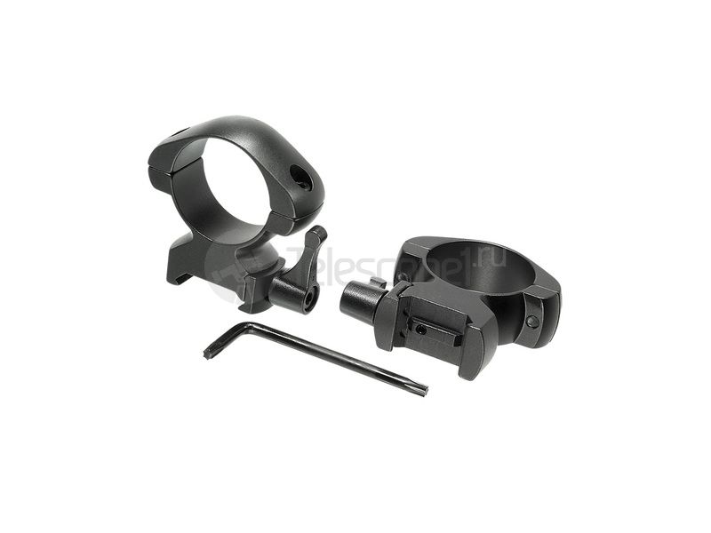 Кольца быстросъемные Veber E 3021 H на weaver, 30 мм, высокие (25555) Кольца быстросъемные Veber E 3021 H на weaver, 30 мм, высокие (25555)