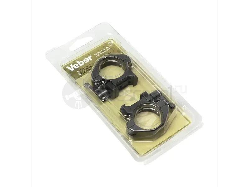 Кольца быстросъемные Veber E 3021 L на weaver, 30 мм, низкие (25553)