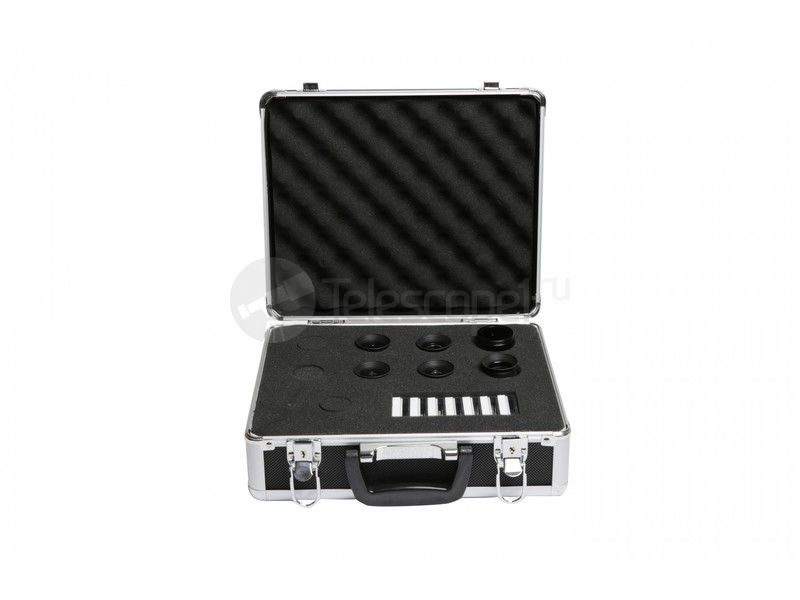 Набор Meade в кейсе (5 окуляров, линза Барлоу, 7 фильтров) Набор Meade в кейсе (5 окуляров, линза Барлоу, 7 фильтров)