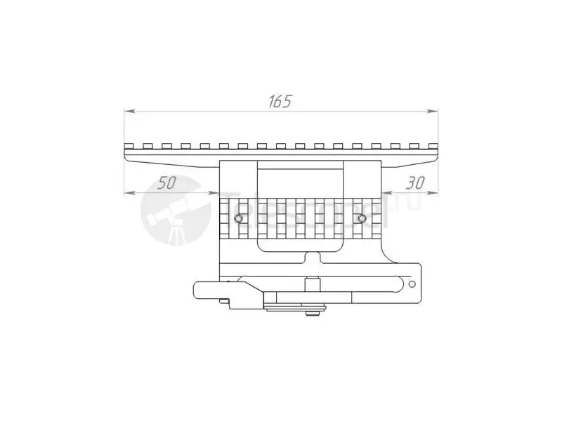 Кронштейн боковой быстросъемный ВОМЗ, weaver, низкий (076-01)