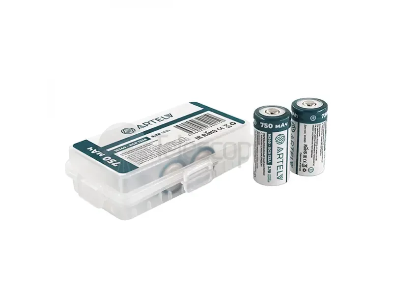 Аккумулятор RCR123 ARTELV 3.7V Li-Ion 750 mAh 