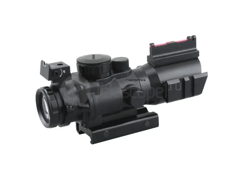 Призматический прицел Vector Optics VictOptics C1 Fiber Sight 4x32 Prism, Chevron (OPSL12)