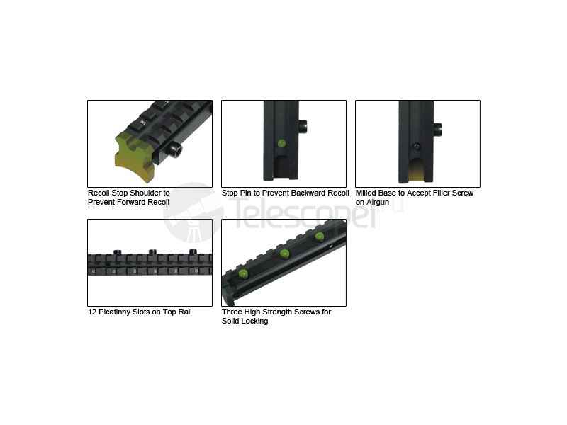 Адаптер Leapers UTG Picatinny на призму 9-11 мм с наклоном для DIANA 460