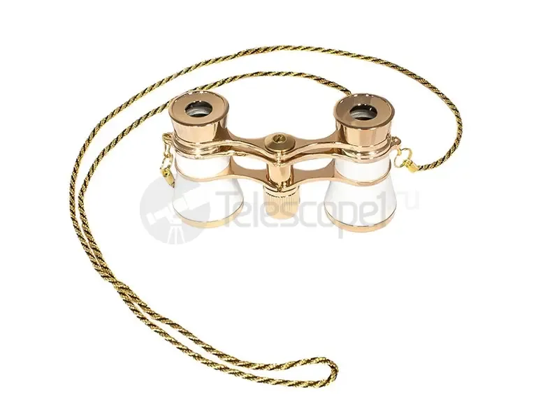 Бинокль Sturman 3x25, белый с цепочкой