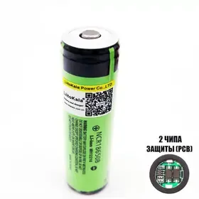 Аккумулятор LiitoKala 18650 Li-ion 3.7В 3400mAh с защитой PCB