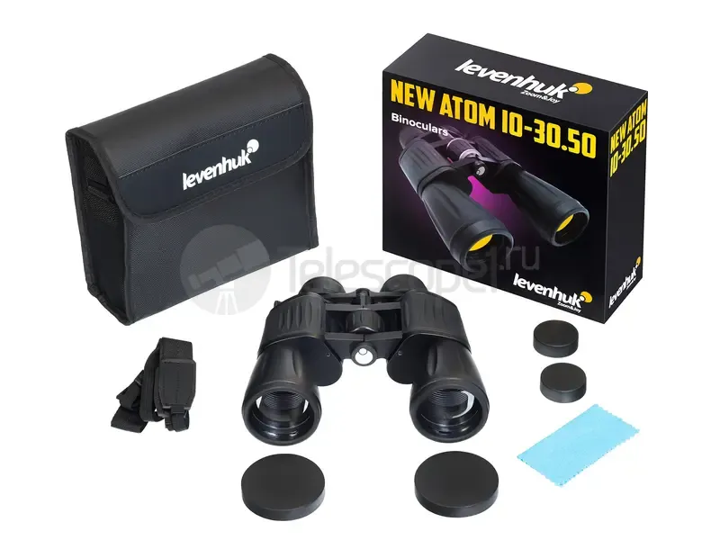 Бинокль Levenhuk New Atom 10-30x50
