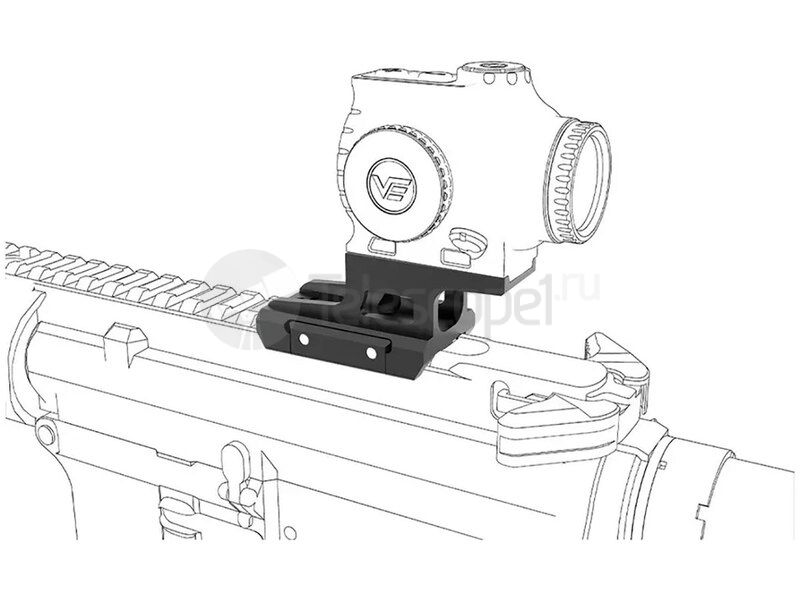 Кронштейн Vector Optics RUM Picatinny Riser Mount с выносом, высокий (SCPSM-03)