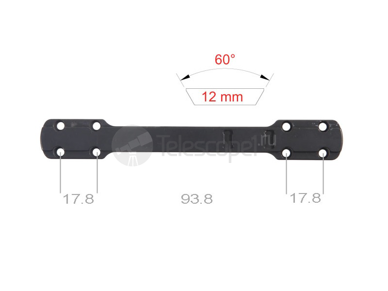 Планка Contessa на призму 12 мм для Browning X-Bolt Long Action