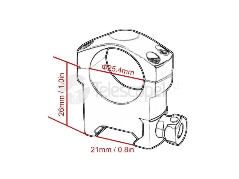 Кольца Vector Optics на weaver 25.4 мм, средние (SCTM-37)