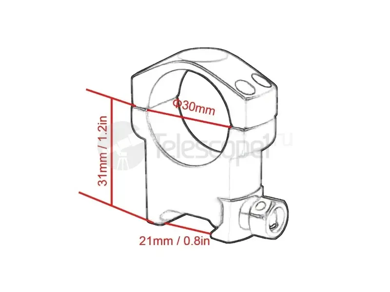 Кольца Vector Optics на weaver 30 мм, высокие (SCTM-08)