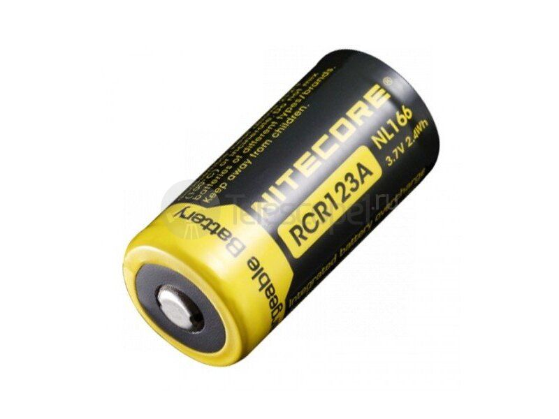Аккумулятор Nitecore RCR123A/NL166, li-ion, 3.7v, 650mAH Аккумулятор Nitecore RCR123A/NL166, li-ion, 3.7v, 650mAH