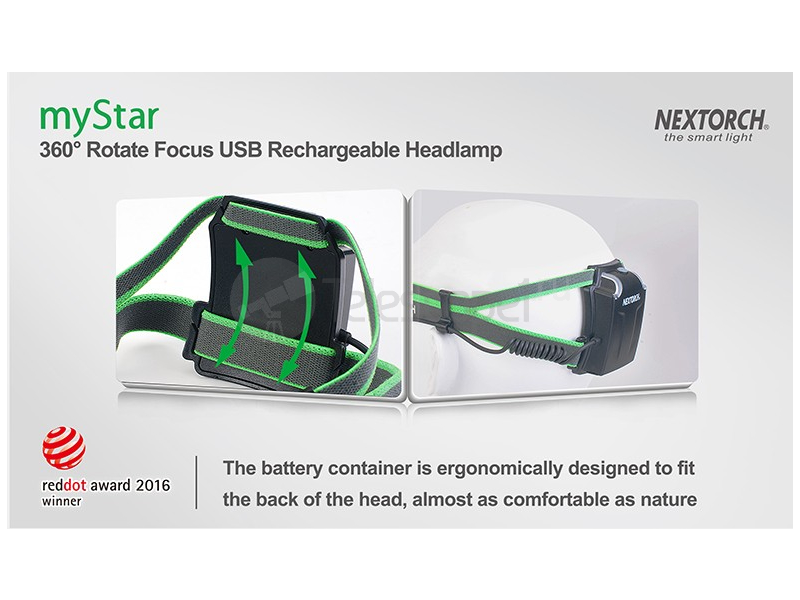 Nextorch myStar V2.0 налобный, 760 лм, фокусировка луча