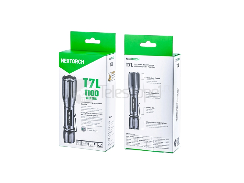 Nextorch T7L тактический, белый лазер, дальность луча 1100м Nextorch T7L тактический, белый лазер, дальность луча 1100м