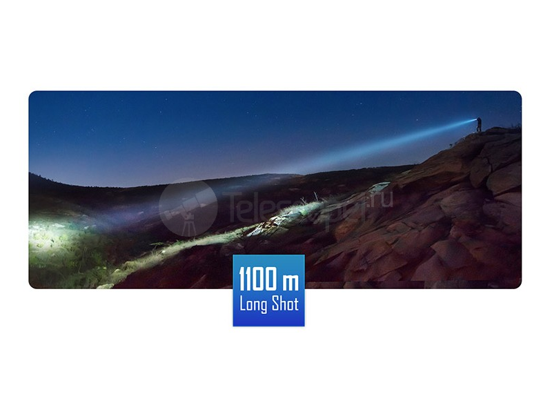 Nextorch T7L тактический, белый лазер, дальность луча 1100м Nextorch T7L тактический, белый лазер, дальность луча 1100м