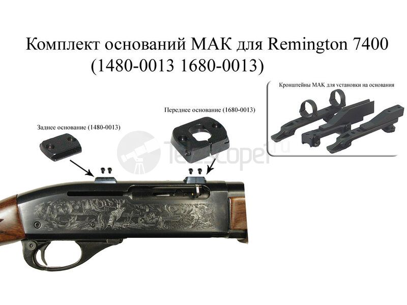 Основание МАК для Remington 7400(1480-0013 1680-0013) Основание МАК для Remington 7400(1480-0013 1680-0013)