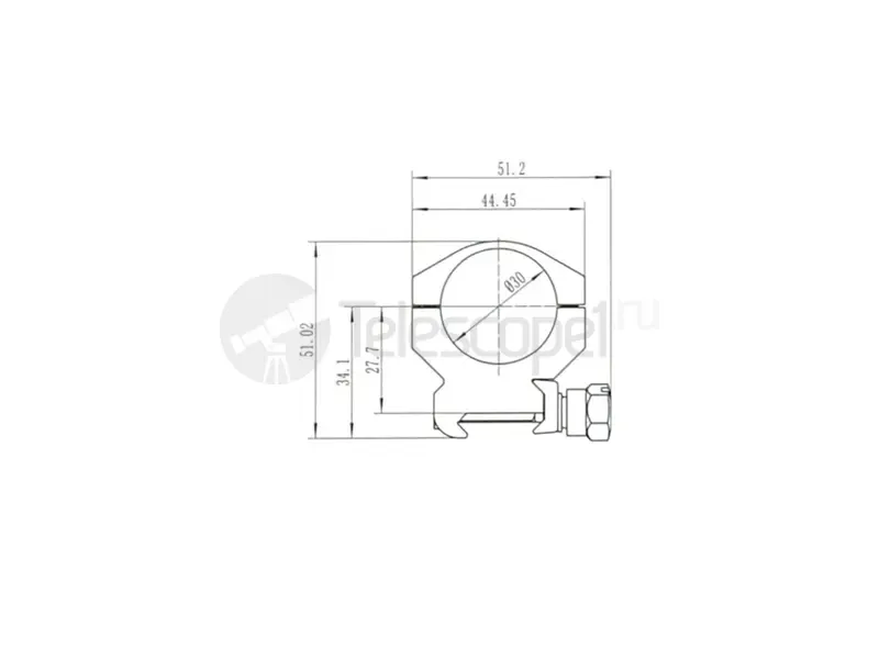 Кольца Nikko Stirling Sport Match на weaver, 30 мм, средние (NSSM30WM)