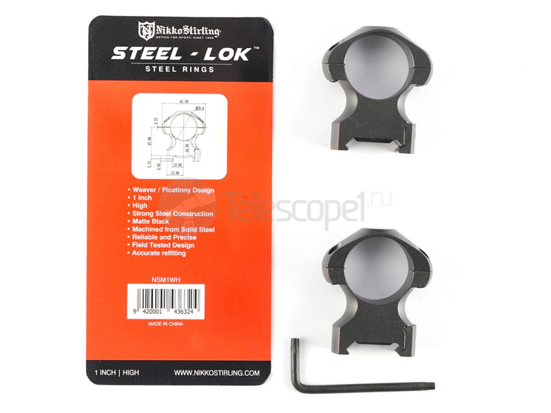 Кольца Nikko Stirling Diamond на weaver, 25.4 мм, высокие (NSM1WH) Кольца Nikko Stirling Diamond на weaver, 25.4 мм, высокие (NSM1WH)
