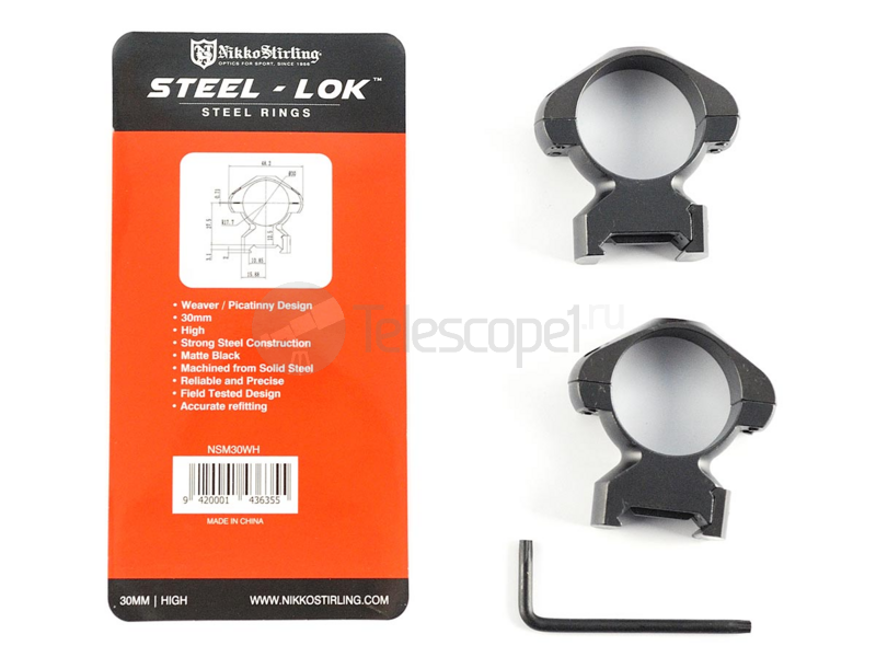 Кольца Nikko Stirling Diamond на weaver, 30 мм, высокие (NSM30WH) Кольца Nikko Stirling Diamond на weaver, 30 мм, высокие (NSM30WH)