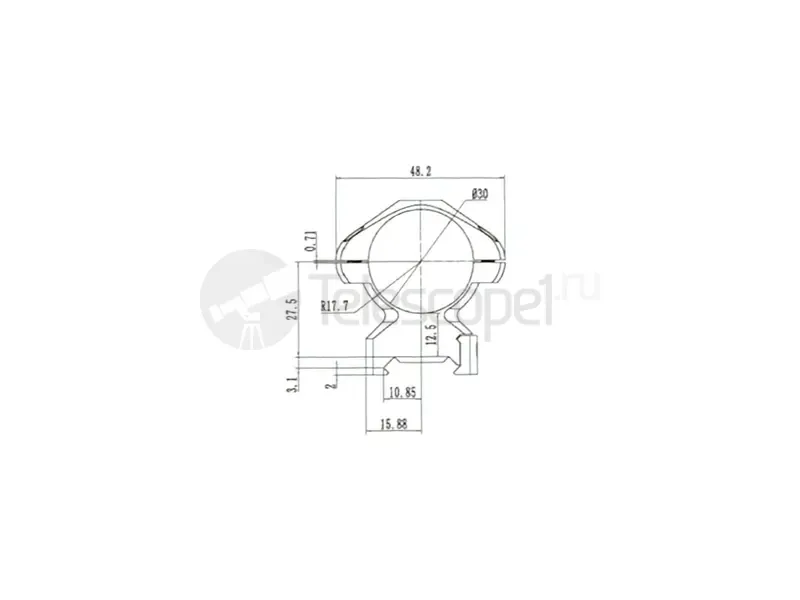 Кольца Nikko Stirling Diamond на weaver, 30 мм, высокие (NSM30WH)