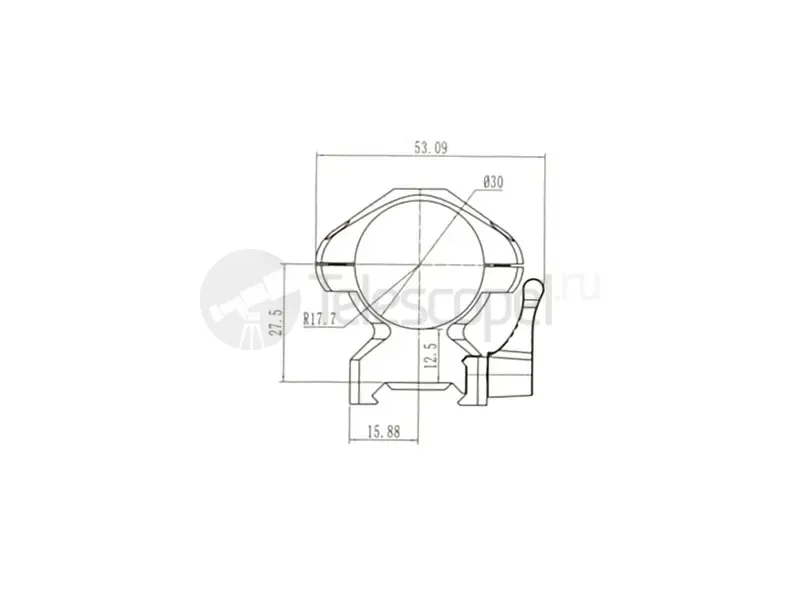 Кольца Nikko Stirling Diamond QR на weaver, 30 мм, высокие (NSMQR30WH)