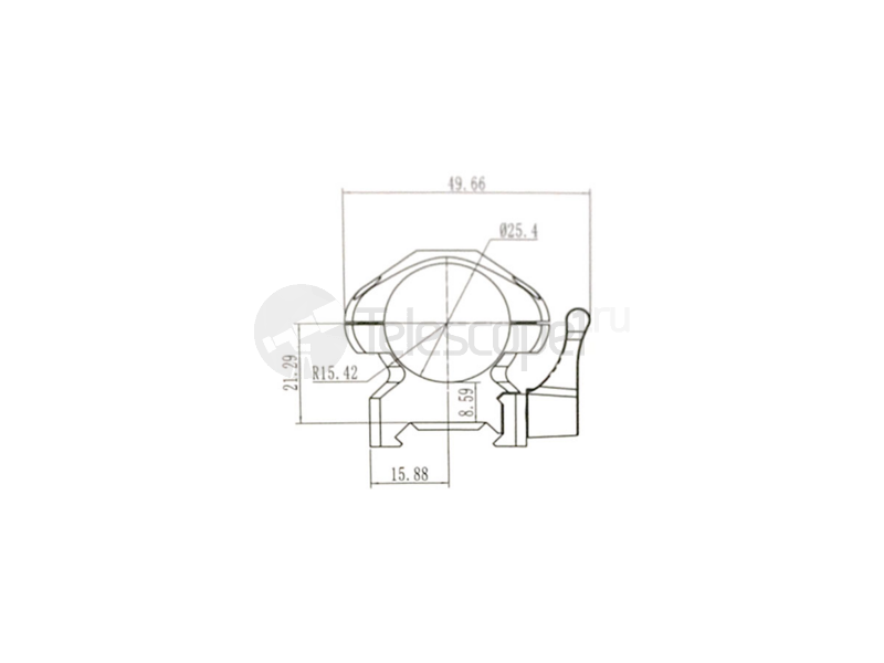 Кольца Nikko Stirling Diamond QR на weaver, 25.4 мм, средние (NSMQR1WM)
