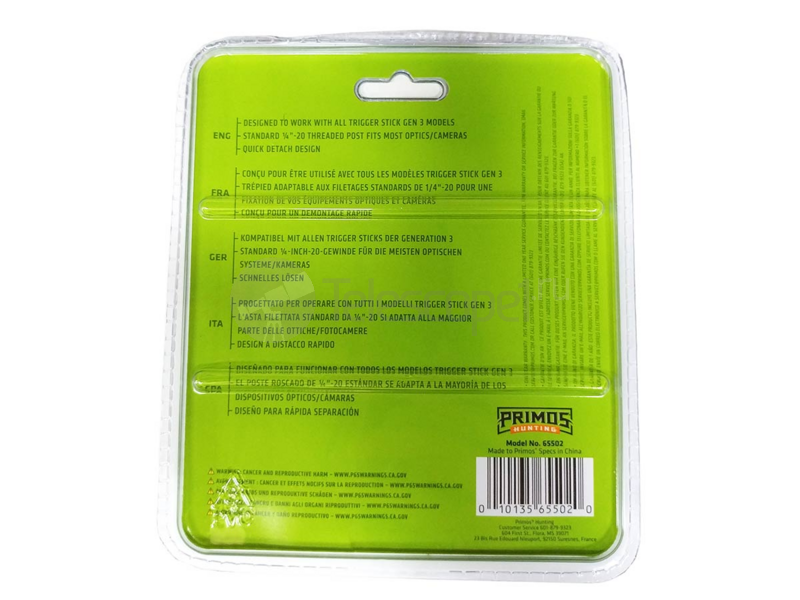 Быстросъемное крепление камеры Primos на Trigger Stick Gen3