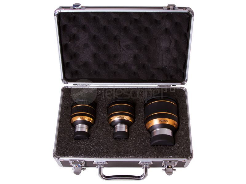 Набор окуляров Sky-Watcher UWA 82° (7 мм, 15 мм, 23 мм) Набор окуляров Sky-Watcher UWA 82° (7 мм, 15 мм, 23 мм)