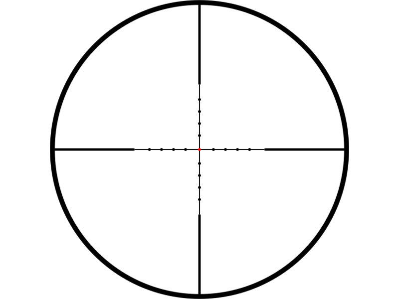 Hawke Mil Dot Center Dot Red